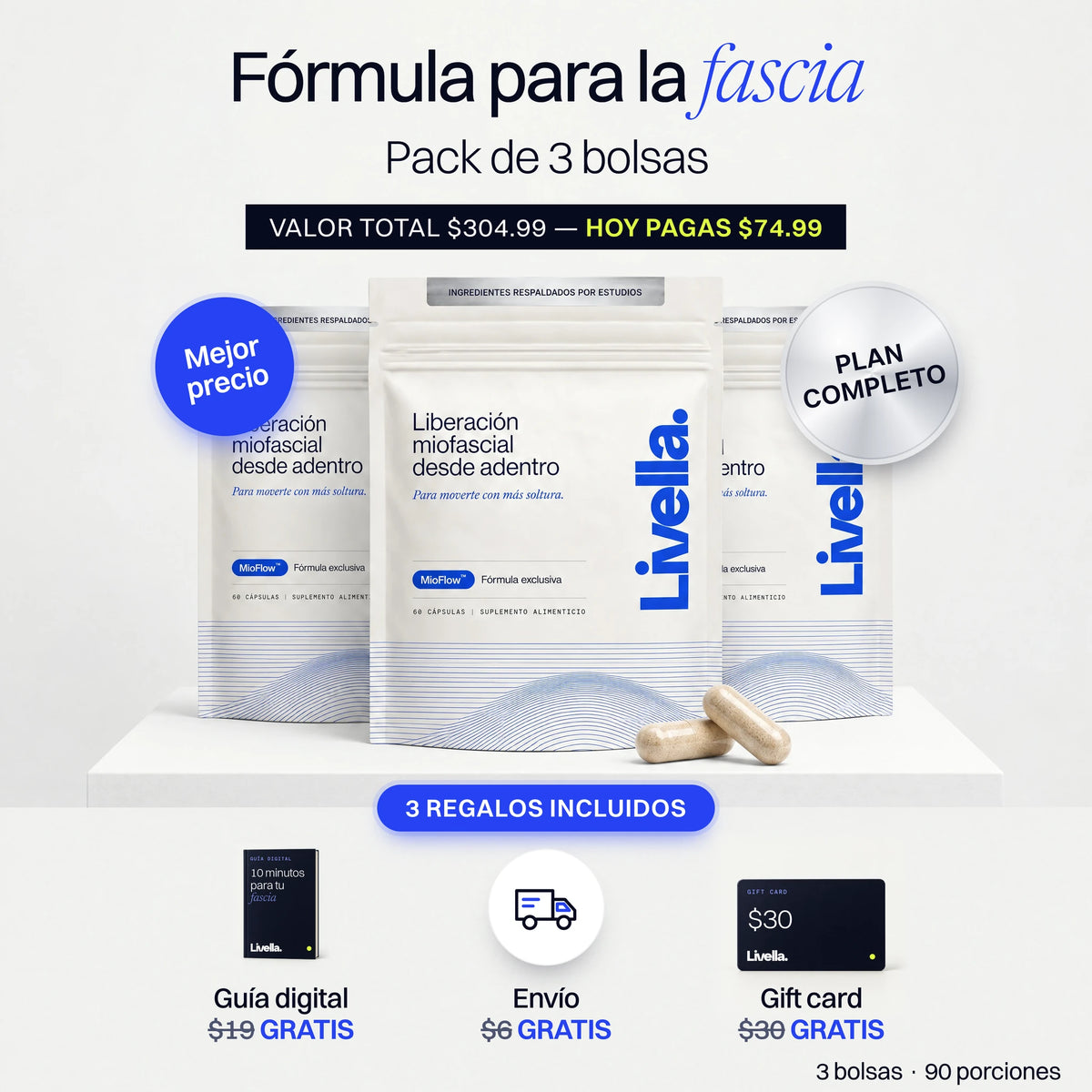 Pack de 3 bolsas con guía digital y envío gratis
